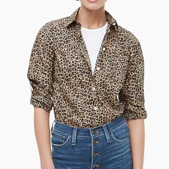 J. Crew Button-up leopard shirt in signature fit M - Picture 1 of 11